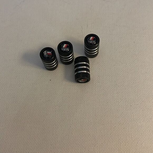 Toyota TRD valve Stem caps in Black NWT set of 4 NWT - Picture 2 of 6